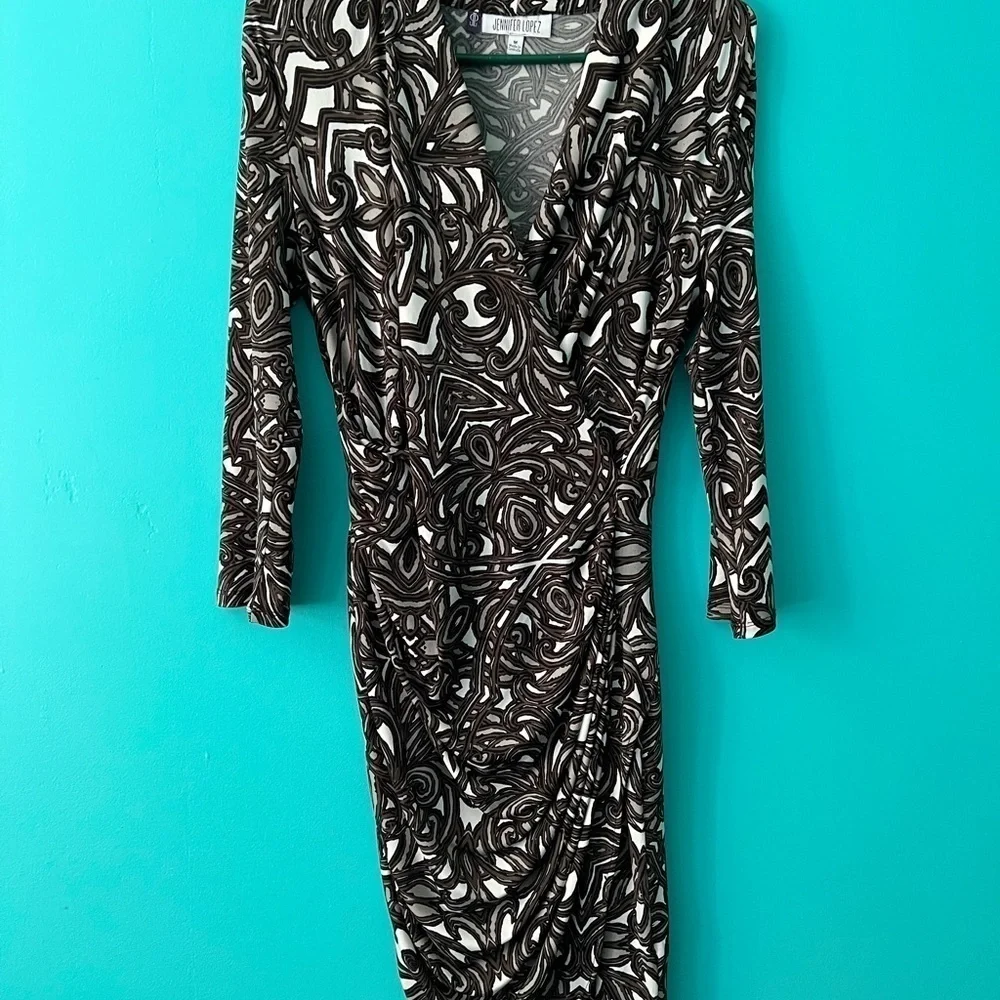 Jennifer Lopez Dress Women Medium Wrap - Picture 2 of 5